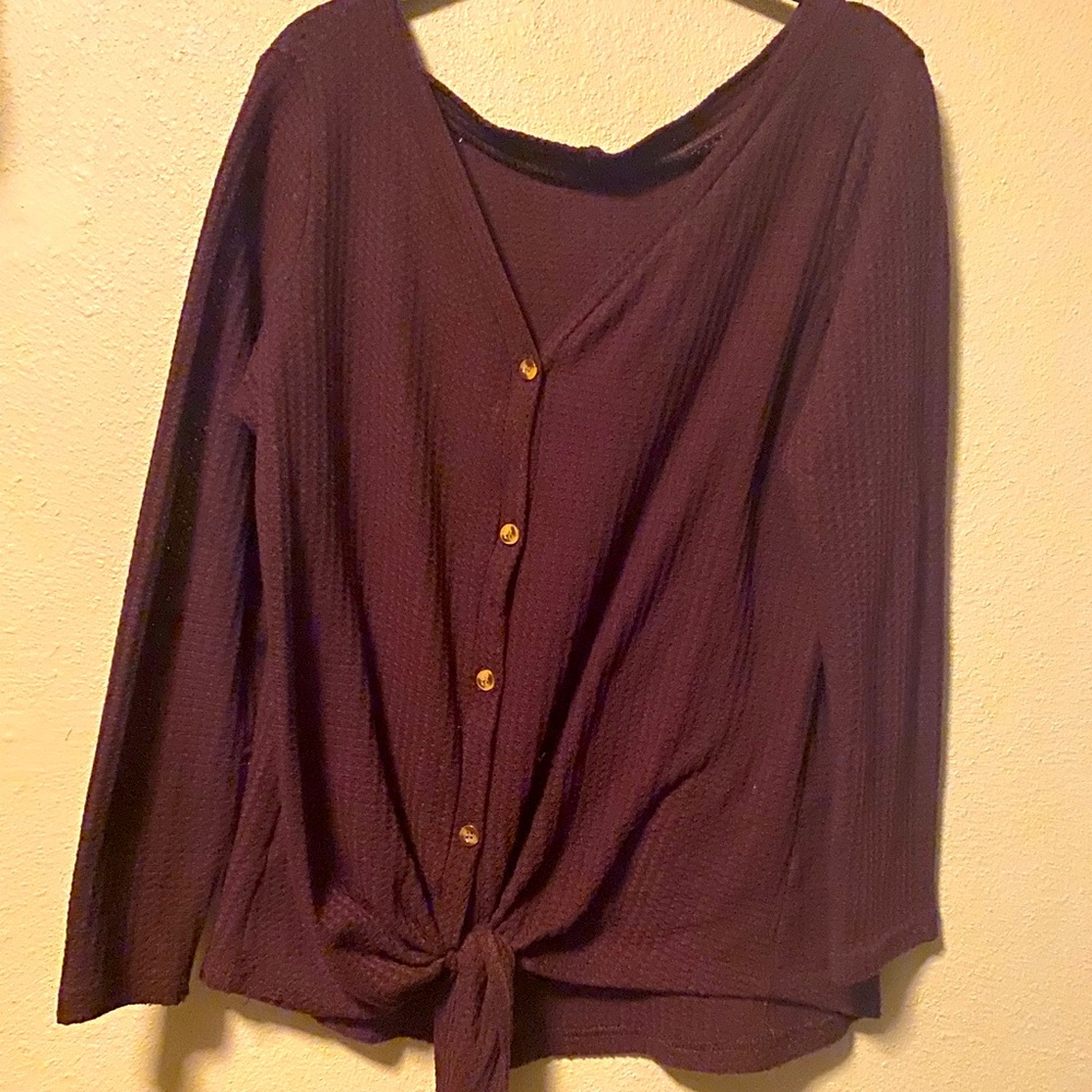 Button down long sleeve top